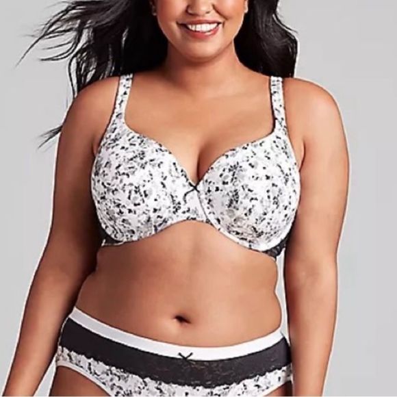 Cacique Other - Cacique Floral Lace Lightly Lined T-Shirt Bra